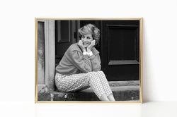 Princess Diana Spencer Poster Black and White Retro Vintage Fashion Photography The Crown Canvas Frame Printed British R