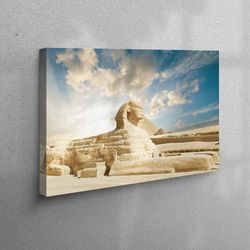 3D Canvas, 3D Wall Art, Canvas Print, City Cityscape 3D Canvas, Sky Poster, Egypt Pyramid View Art, City Landscape Artwo
