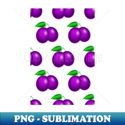 Plums fruit pattern - Creative Sublimation PNG Download - Perfect for Sublimation Mastery