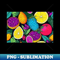 Neon Color Fruit Pattern V2 - PNG Sublimation Digital Download - Spice Up Your Sublimation Projects