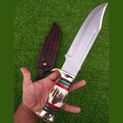 Custom Handmade Hunting Knife, Camping knife, Bushcraft knife, Gift knife, Gift for dad, Personalized gift for him