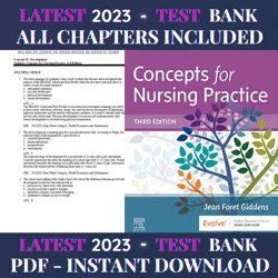 Test Bank Concepts for Nursing Practice 3rd Edition by Jean Foret Giddens Latest 2023 | All Chapters Included