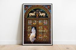 Indian Temple Wall Art, Digital Photo Indian Folk Art, Living Room decor, Printable, Vintage Prints, Home Decor, Poster,