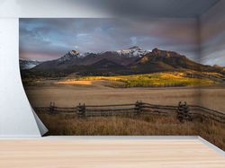 Colorado Mountains Wall Painting, Landscape Wall Paper, Farmhouse Wall Stickers, Mountain Wall Decals, Decals For Walls,