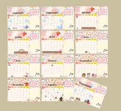 Calendar 2024. Printable children's calendar. Calendar with notes. Calendars for home and school.