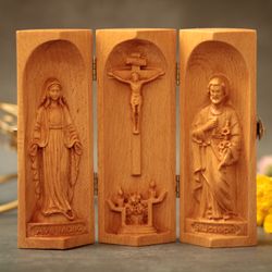 Virgin Mary and Jesus Icon, Crucifixes and Prayer Supplies, Home Altar Catholic Gift,Christian Gift,Christmas Gift