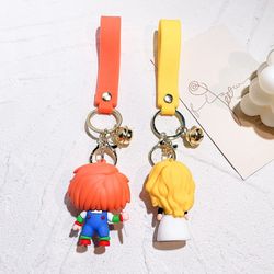 Hot Scary Movie Ghost Baby Keychains Halloween Dolls Horror Child's Chucky Pendants PVC Figures Toy Key Chain Gift