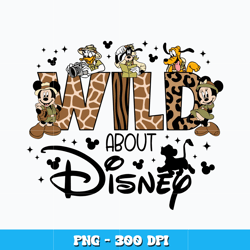 Wild about disney png, Mickey and friends Png, cartoon png, Logo design Png, Digital file png, Instant Download.