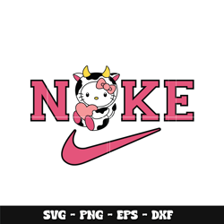 Nike Cow Kitty Svg, Hello Kitty svg, Logo Brand svg, Nike svg, cartoon svg, Instant download.
