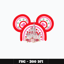 Mickey castle valentine Png, Mickey Png, Disney Png, Digital file png, cartoon Png, Instant download.