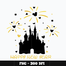 Mickey castle happy new year Png, Mickey Png, Digital file png, cartoon Png, Disney Png, Instant download.