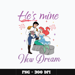 Ariel new dream Png, Disney princess Png, Digital file png, cartoon Png, Disney Png, Instant download.