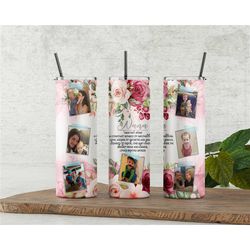 Nana Photo Tumbler, Custom Names & Messages Added, Gifts For Him or Her, Personalized Tumbler w/Straw 20 OZ, Stainless S