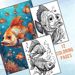 12 Printable Fish Coloring Pages for Kids - Perfect for Classroom Activity