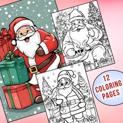 12 Printable Santa Claus Coloring Pages