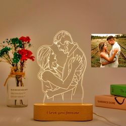 Personalized 3D Photo Lamp, Photo Engraving, Lamp Night light