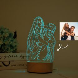 Photo Lamp, Personalized 3D Photo Lamp 7 Colors, Picture Lamp