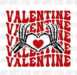 Valentine Skeleton Heart SVG
