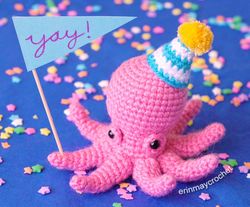 Party Octopus Amigurumi Crochet Patterns, Crochet Pattern