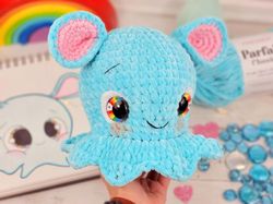 Blue the dumbo octopus Amigurumi Crochet Patterns, Crochet Pattern