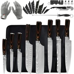 14pcs Japanese Chef Knife Set, Premium German Stainless Steel Kitchen Knife Set Personalized gift for him NEW YEAR Gift,