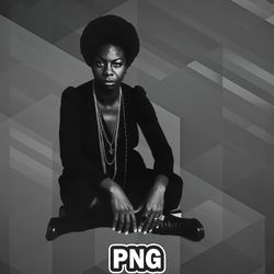African PNG Nina Simone PNG For Sublimation Print Unique For Silhoette