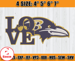 Ravens Embroidery, NFL Ravens Embroidery, NFL Machine Embroidery Digital, 4 sizes Machine Emb Files -20-Edison