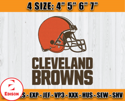 Browns Helmet Embroidery Design, Sport Embroidery, Nfl Embroidery, 4 sizes Machine Emb Files D01