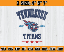 Tennessee Titans Football Embroidery Design, Brand Embroidery, NFL Embroidery File, Logo Shirt 32
