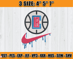 LA Clippers Embroidery Design, Basketball Nike Embroidery Machine Design