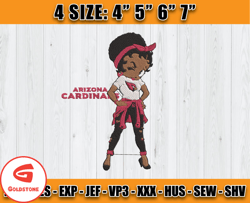 Cardinals Embroidery, Betty Boop Embroidery, NFL Machine Embroidery Digital, 4 sizes Machine Emb Files -17 - Goldstone