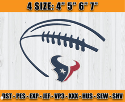 Texans Ball Embroidery, Texans Football Embroidery, Texans Logo, Sport Embroidery, D15- Clasquinsvg