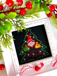 CHRISTMAS GNOME cross stitch pattern PDF by CrossStitchingForFun Instant download