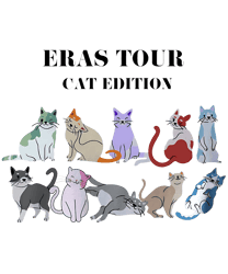 The Eras Tour Cat Edition Taylor Swiftie Cat Svg Digital Cricut File