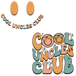Cool Uncles Club Smiley Face SVG