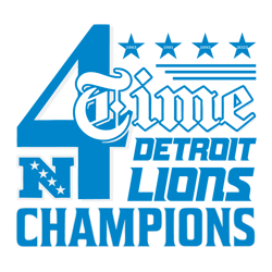 Detroit Lions 4 Time Nfc North Division Champions SVG