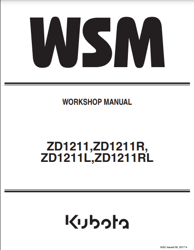 KUBOTA ZD1211 ZD1211R ZD1211L ZD1211RL SERVICE REPAIR WORKSHOP MANUAL PDF