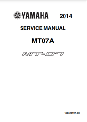 Yamaha 2014 MT-07 Service Manual PDF