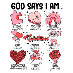 Groovy God Says I Am Valentines SVG