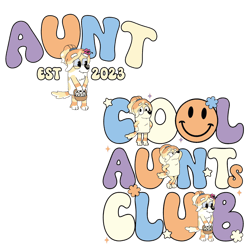 Funny Chilli Heeler Blue Y Cool Aunt Club SVG Graphic File