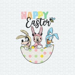 Mickey Donald Goofy Happy Easter Day SVG