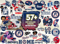 58 Files New England Patriots Svg Bundle, Patriots Lovers Svg, New England Patriots Logo