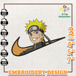Nike Naruto Anime Embroidery Design, Nike Anime Embroidery Design, Best Anime Embroidery Design, Instant Download 2