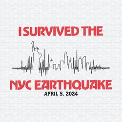I Survived Nyc Earthquake Skyline SVG