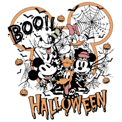 Retro Boo Halloween SVG Mouse Cartoon Not So Scary SVG File