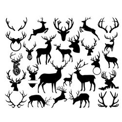 Mega Bundle Deer SVG Deer SVG Animal SVG Wild SVG Deer Horn SVG
