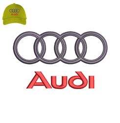 Audi Car Embroidery logo for Cap,logo Embroidery, Embroidery design, logo Nike Embroidery