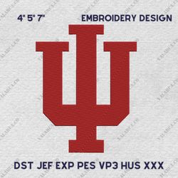 NCAA Indiana Hoosiers, NCAA Team Embroidery Design, NCAA College Embroidery Design, Logo Team Embroidery Design, Instant