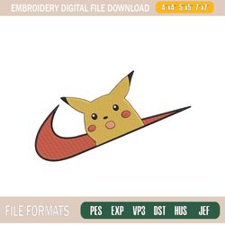 Pokemon Embroidery Nike Design Png