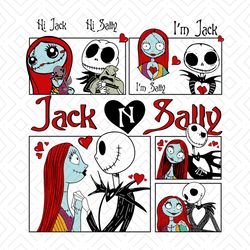 Hi Jack and Sally Love Couple SVG